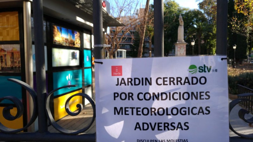 Jardín de Floridablanca cerrado al público