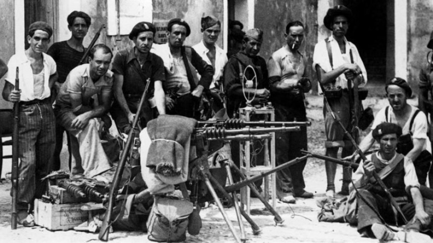 Milicianos en la Guerra civil