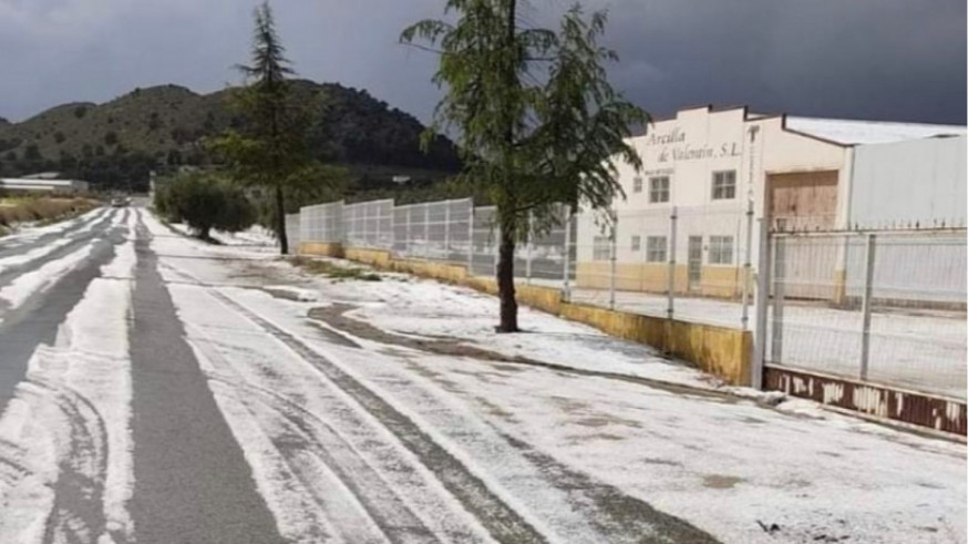 Granizo en la pedanía ceheginera de Valentín
