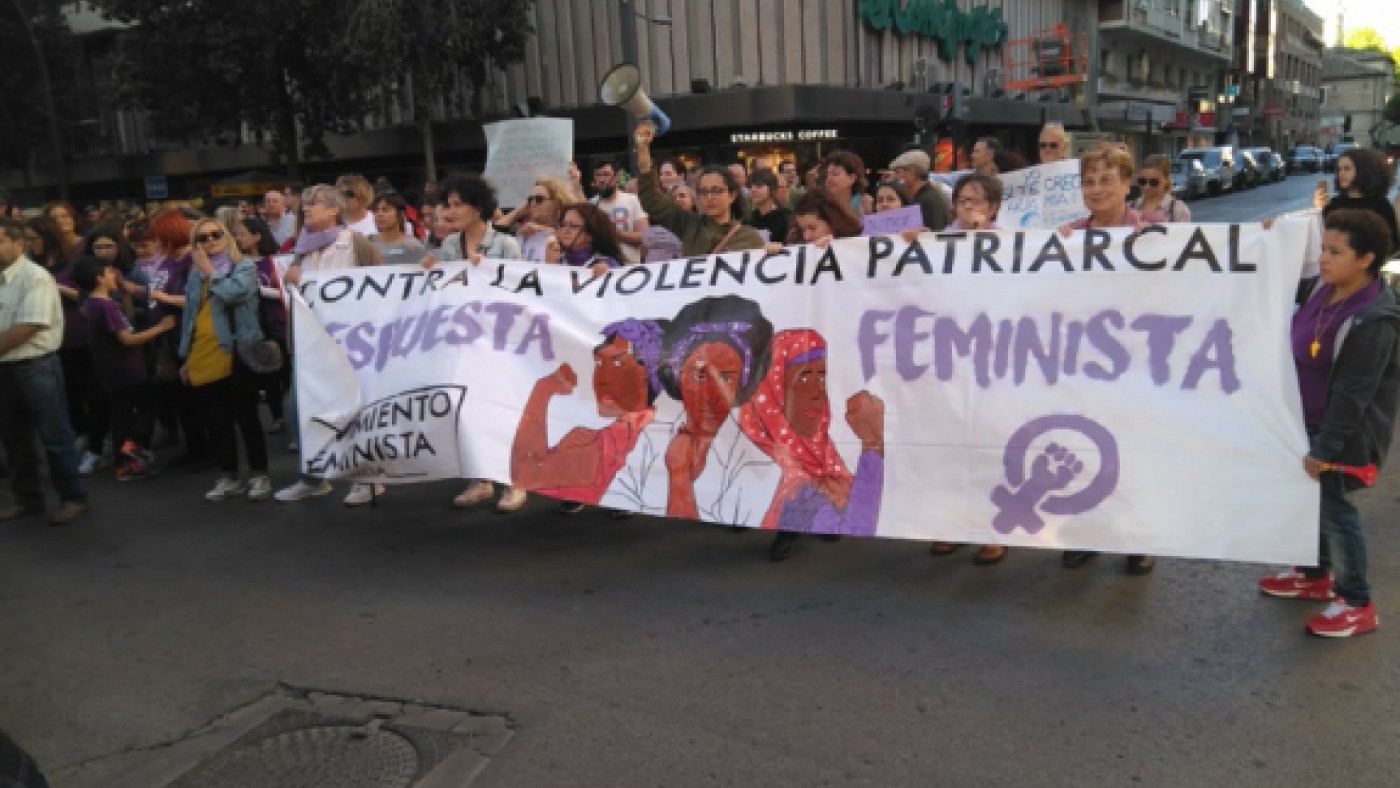 Manifestación feminista por las calles de Murcia