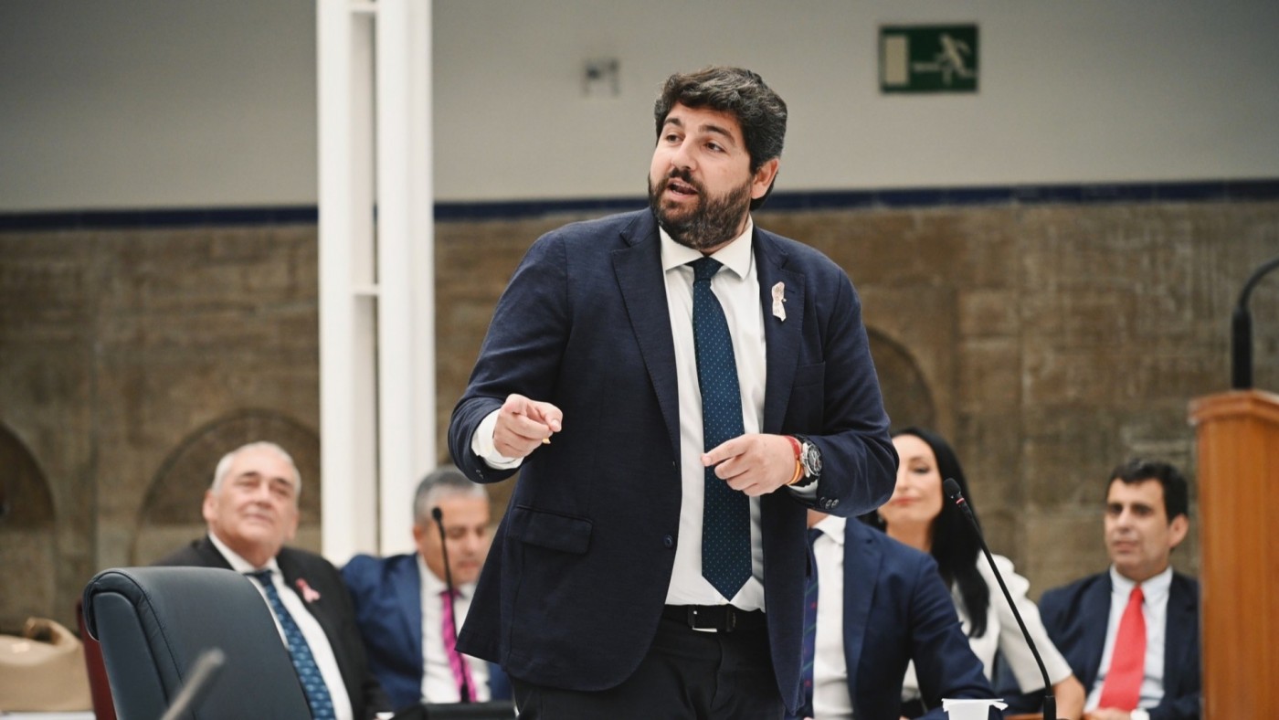 López Miras explicará el 15 de febrero en la Asamblea las actuaciones de su Gobierno tras el recorte del trasvase