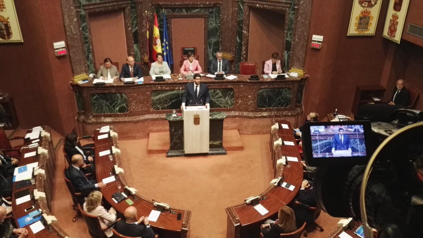López Miras, esta mañana en la Asamblea