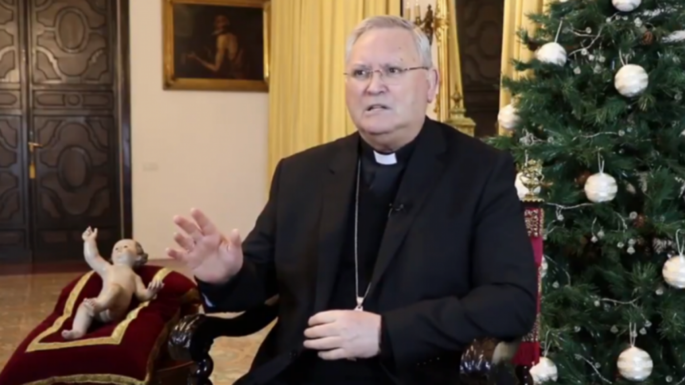 El obispo de Cartagena desea una feliz Navidad a la población: "Que Dios os bendiga a todos"