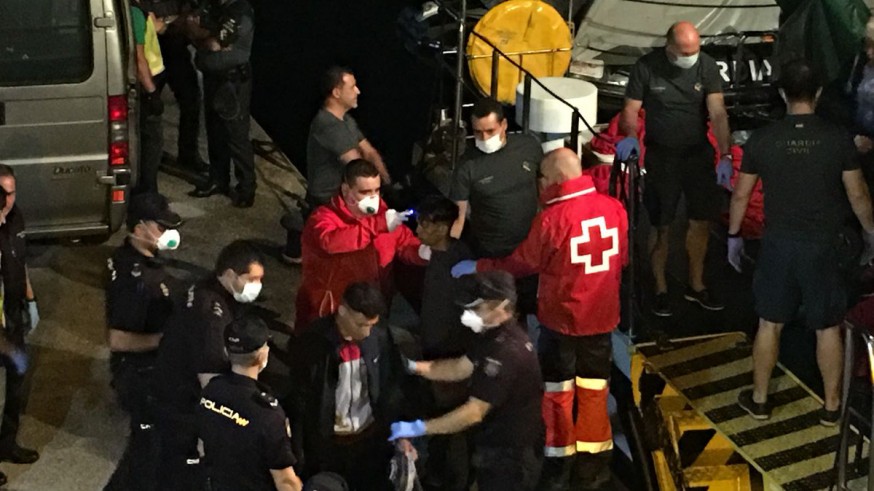Operativo de Cruz Roja en el Puerto de Cartagena
