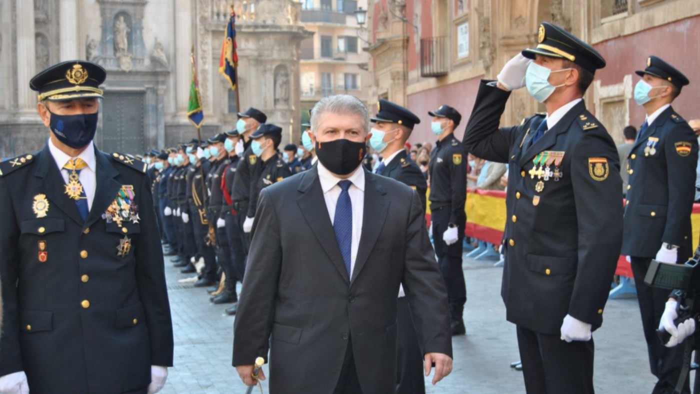 José Vélez, en la celebración de los patrones de la Policía Nacional. DELEG. GOBIERNO