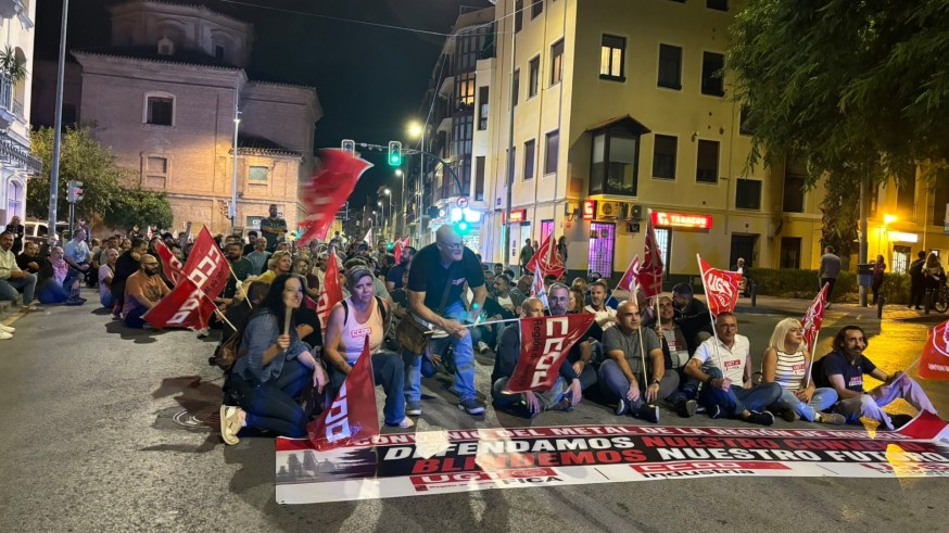 Manifestación de trabajadores del Metal en Murcia