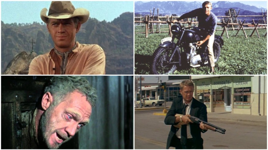 Fotogramas de Steve McQueen en cuatro películas