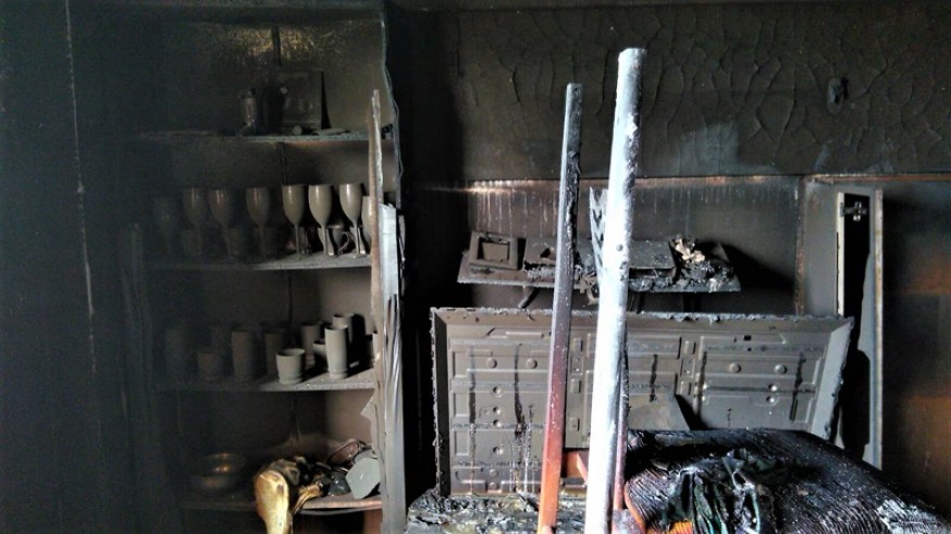 Estado en el que ha quedado la vivienda tras el incendio