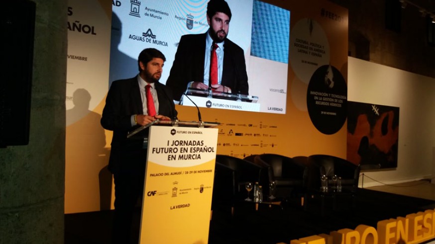 El presidente hoy en un foro en Murcia