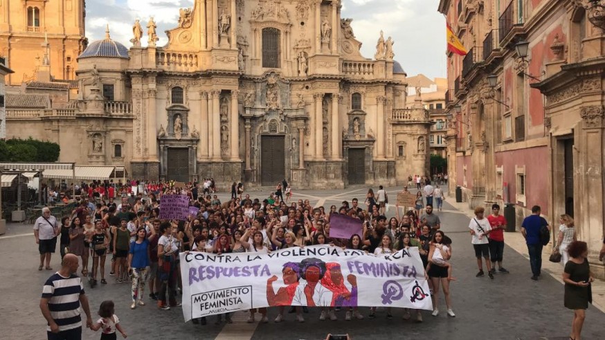Movilización feminista ayer lunes