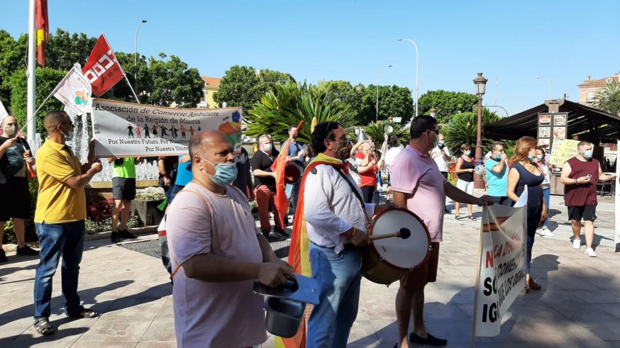 Protesta en la Glorieta de Murcia