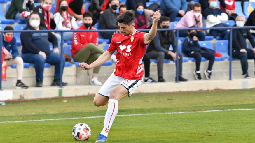 Yeray, en un partido con el Real Murcia