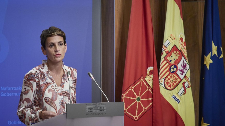 La presidenta del Gobierno de Navarra, María Chivite 