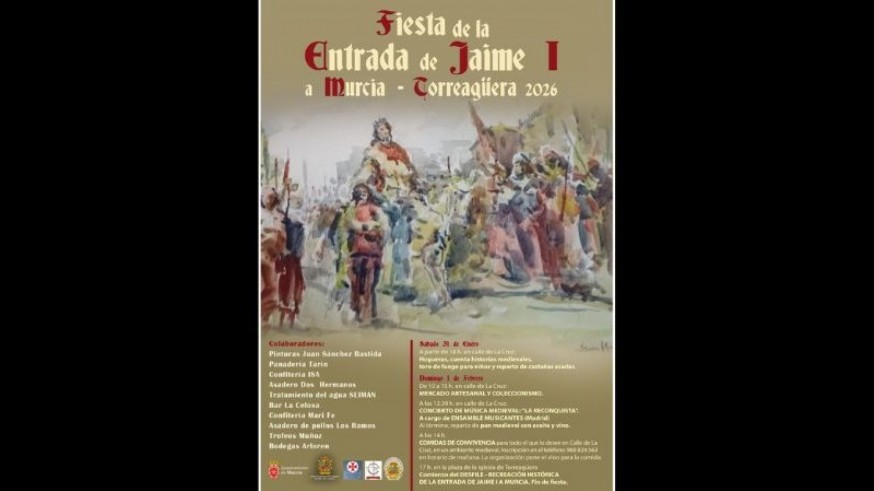 Torreagüera conmemora la entrada de Jaime I en Murcia con una recreación histórica