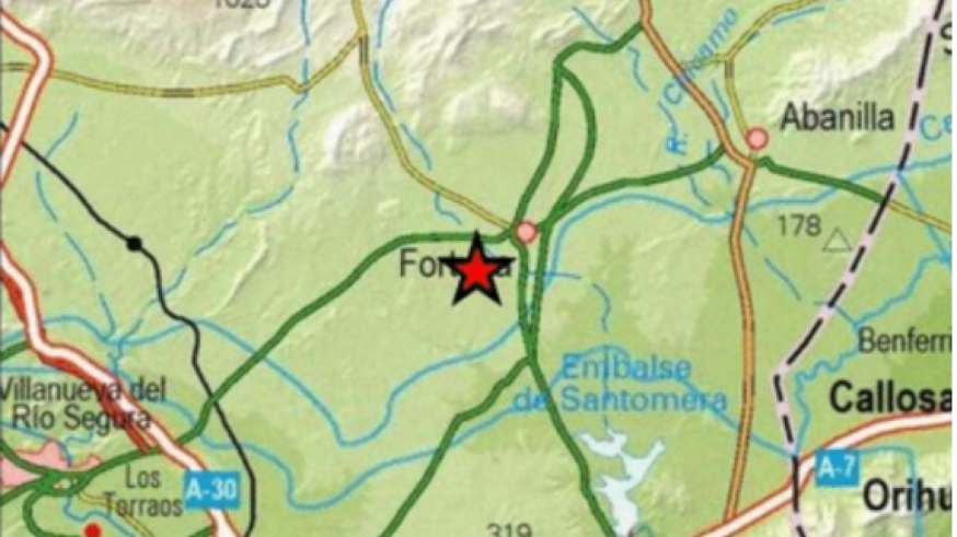 Terremoto registrado en Fortuna de 3,6 grados.