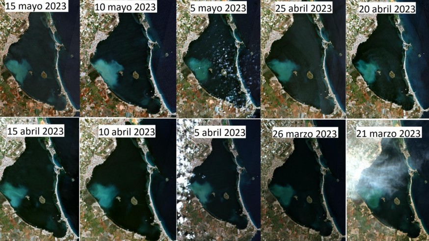 Identificada la composición de la extraña mancha blanca en el Mar Menor