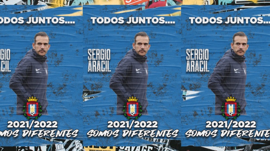 Cartel anunciador de la incorporación de Sergio Aracil. FOTO: Lorca Deportiva.