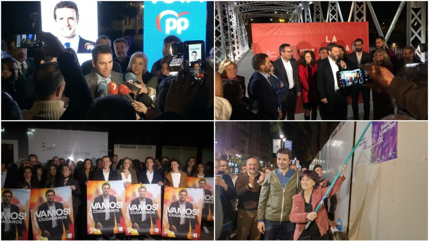 Comienza la campaña para las elecciones del 28 de Abril con la pegada de carteles
