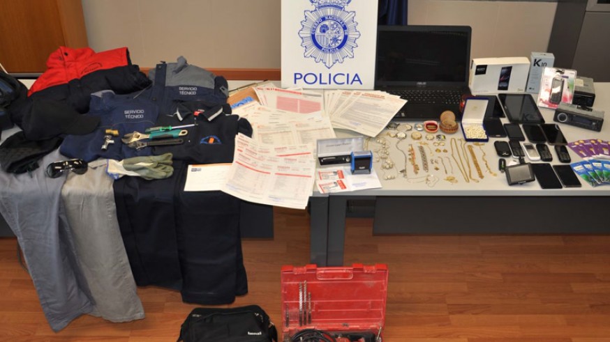 Efectos incautados por la policía