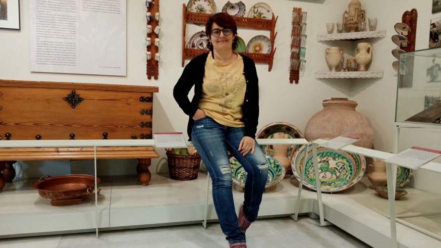 Clara Alarcón en el 'Rincón del tinajero' del Museo de la Ciudad 