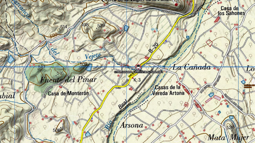 Mapa con el lugar del accidente