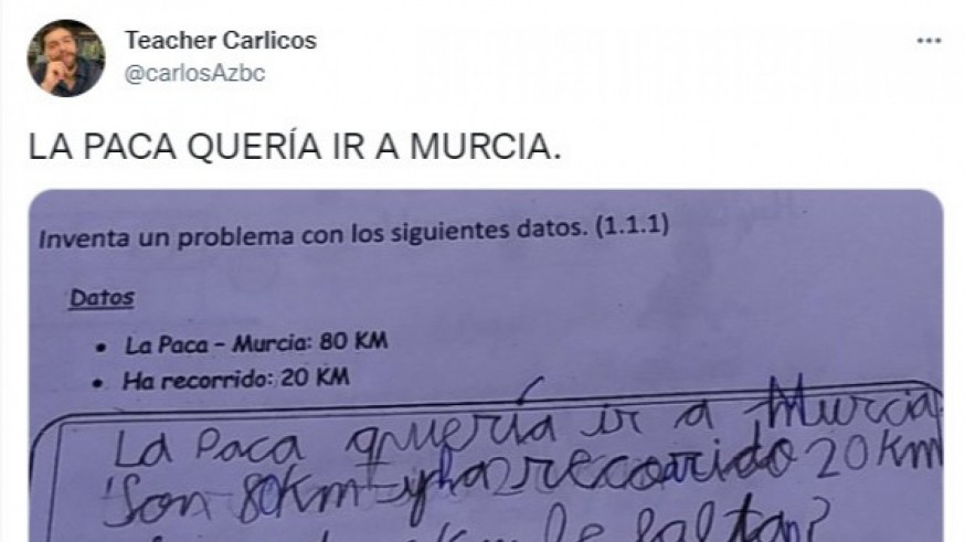 EL MIRADOR. 'La Paca quería ir a Murcia', hablamos con el profesor que se ha hecho viral con este problema de matemáticas