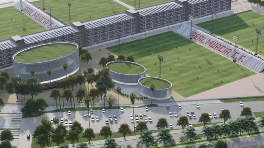 Seis campos, residencias y otras zonas deportivas, en la Ciudad Deportiva del Real Murcia 