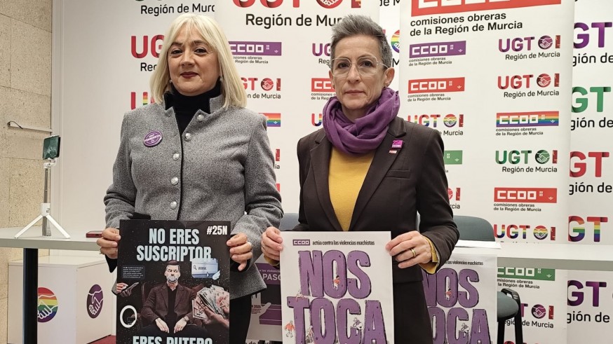  UGT y CCOO invitan a la clase trabajadora a unirse a la lucha contra las violencias machistas