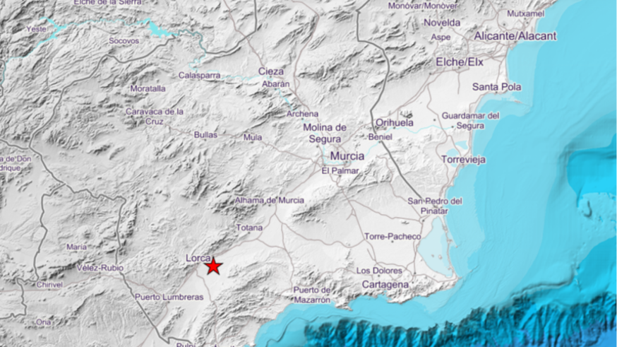 Segundo terremoto desde el sábado en Lorca, esta vez con una intensidad de 2´2 grados de magnitud