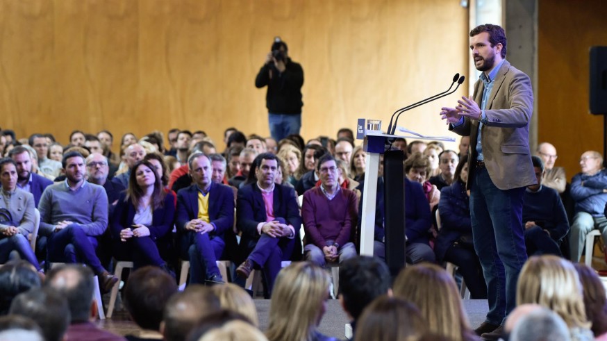 Pablo Casado durante el acto celebrado en Murcia