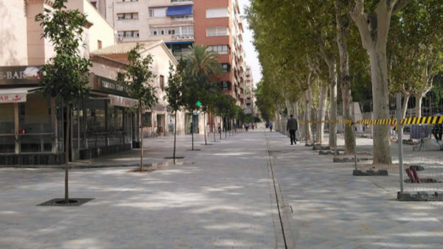 Paseo Alfonso X El Sabio en Murcia. ORM.