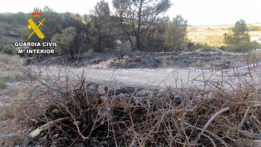 Investigan a un agricultor de Lorca como presunto autor de un incendio forestal 