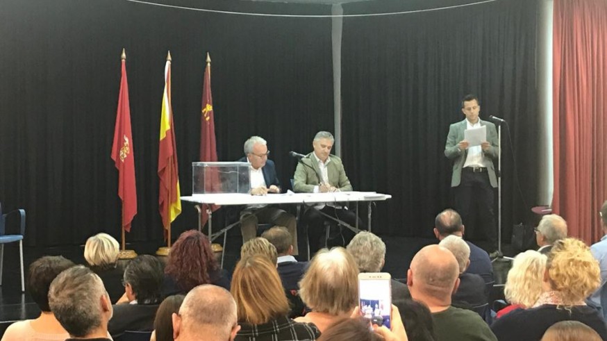 Arias en su discurso de ayer tras ser elegido pedáneo de Guadalupe
