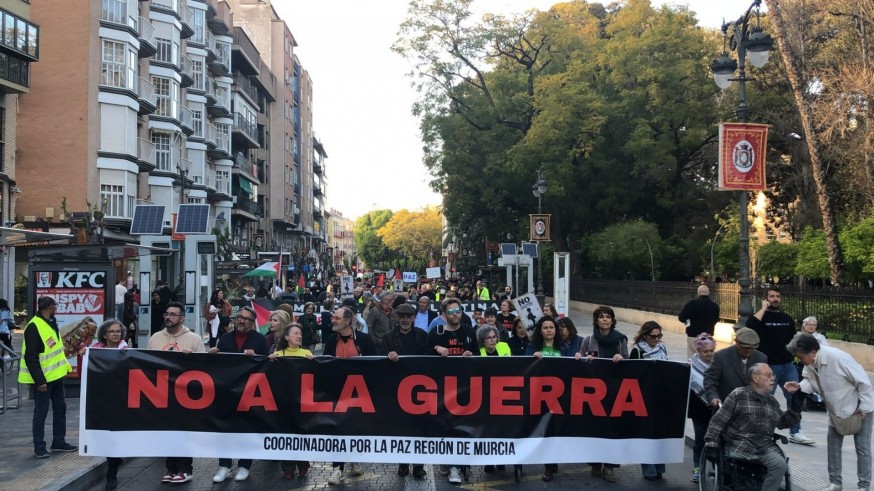 Grito contra la guerra en Murcia