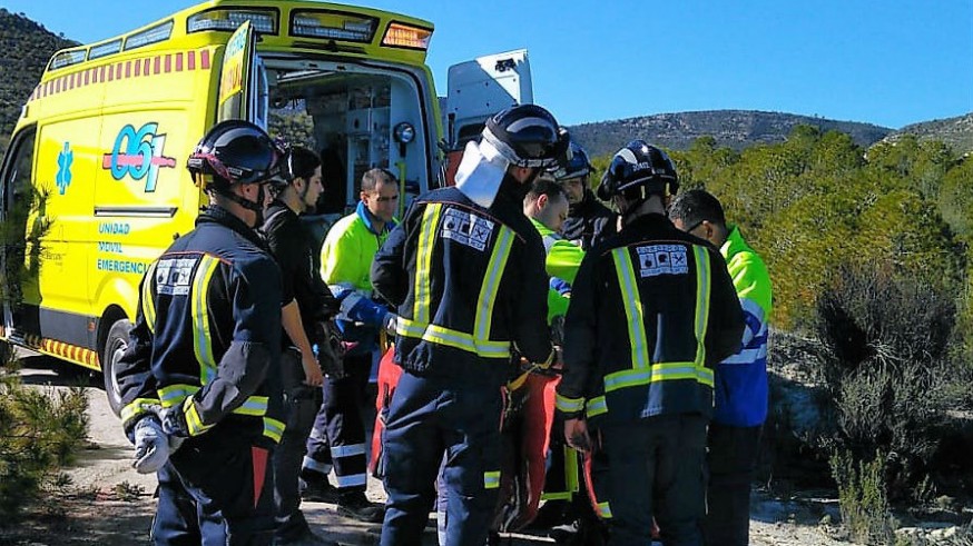 Rescate de la senderista en Moratalla