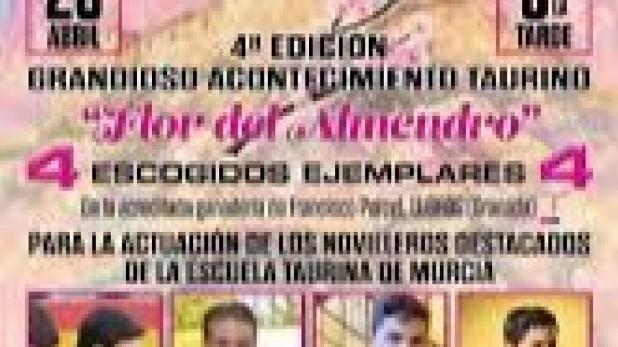 Mula celebra la cuarta edición de su novillada "Flor del Almendro" con las promesas de la Escuela Taurina de Murcia
