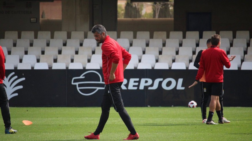 Gustavo Munúa en un entrenamiento