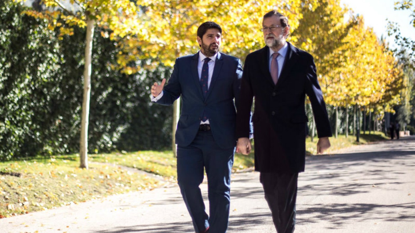 Mariano Rajoy y Fernando López Miras