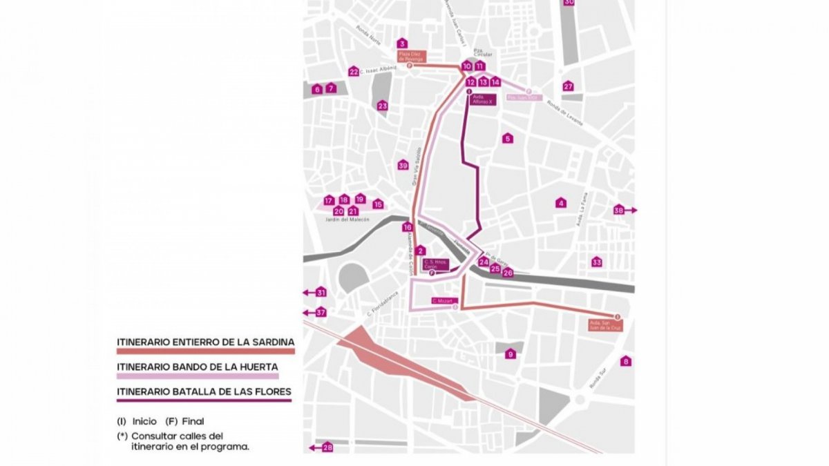 Consulta el itinerario del desfile del Entierro de la Sardina 2023