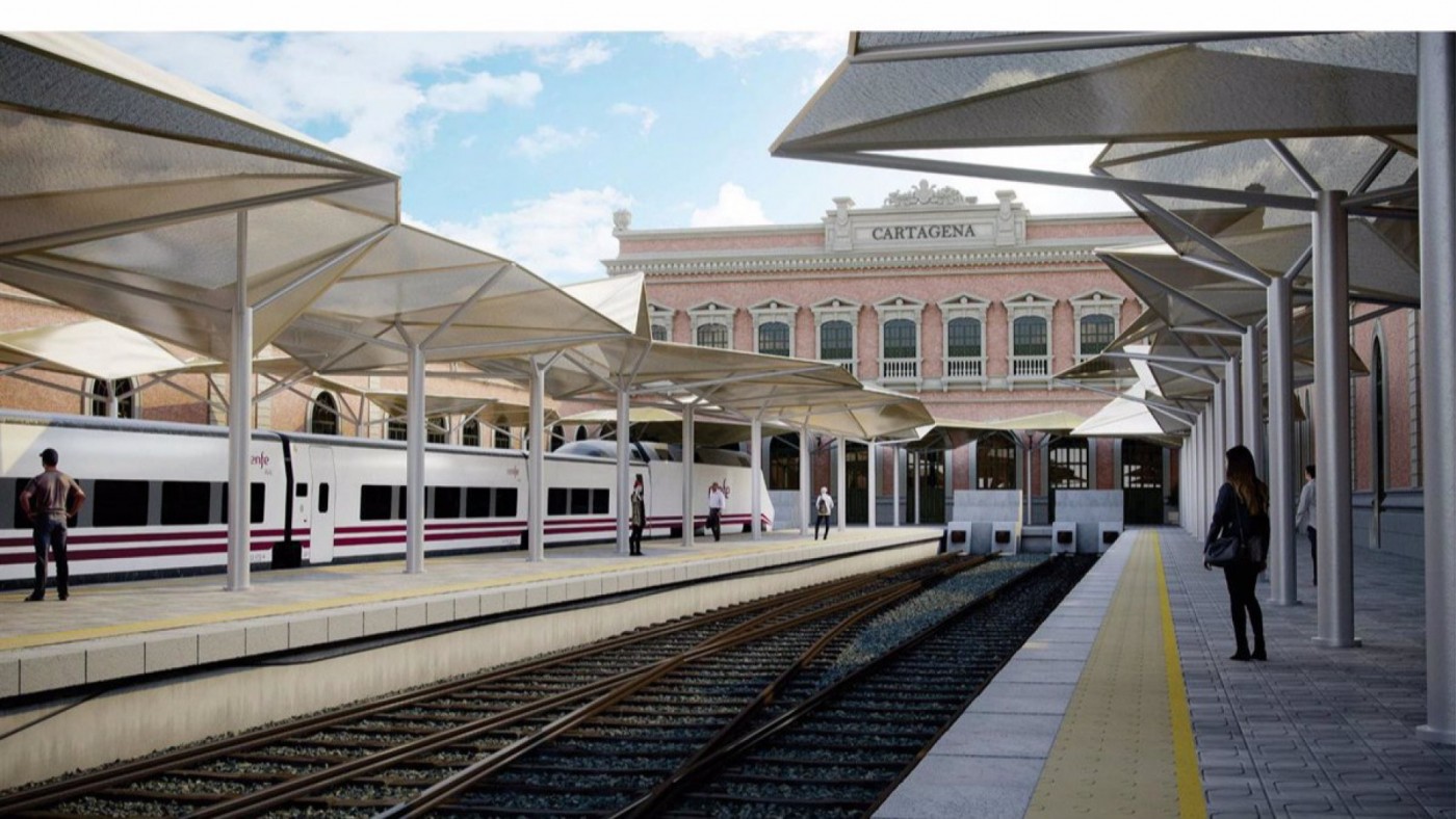 Adjudicada la rehabilitación de la estación de tren de Cartagena por cinco millones de euros para la llegada del AVE
