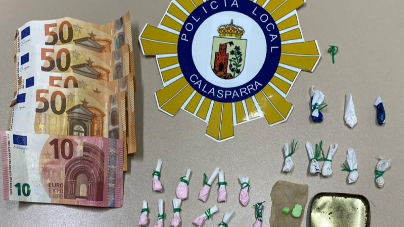 Dos detenciones por tráfico de drogas en una zona de ocio de Calasparra