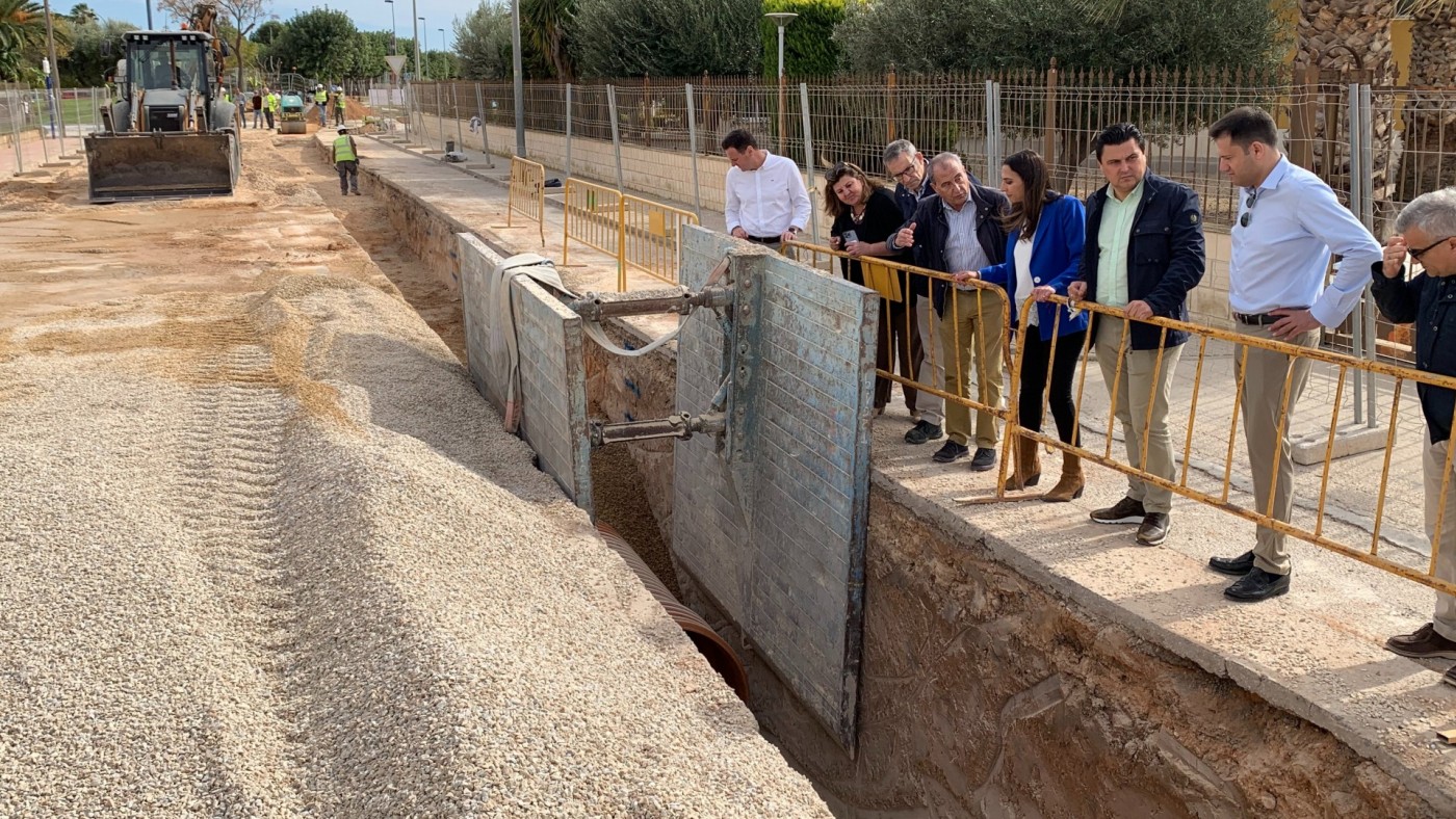 Las obras de los colectores norte y sur de San Javier concluirán a finales de año