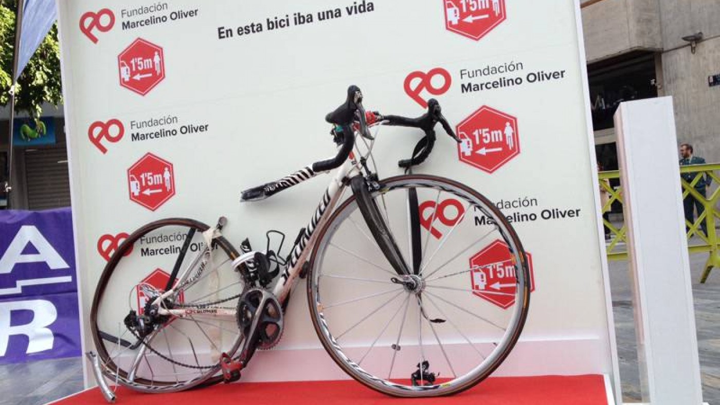 La bicicleta de Marcelino Oliver, víctima de un accidente de tráfico. ASR.