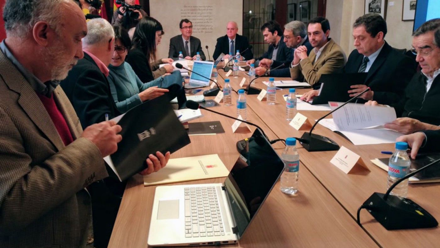 Reunión de los expertos que asesoran al ayuntamiento de Murcia en el yacimiento de San Esteban