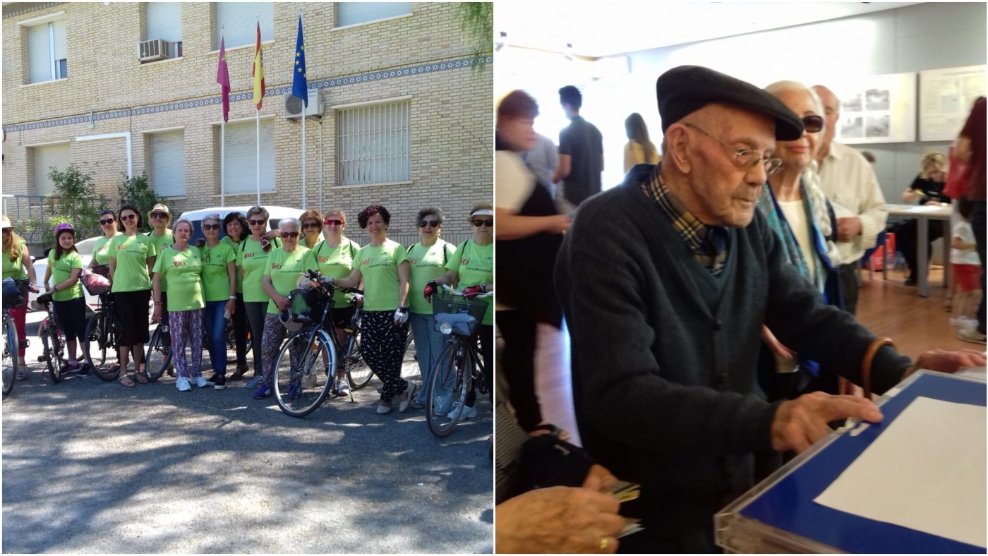 "Las Biciwomen" y Pedro Manuel Merlos