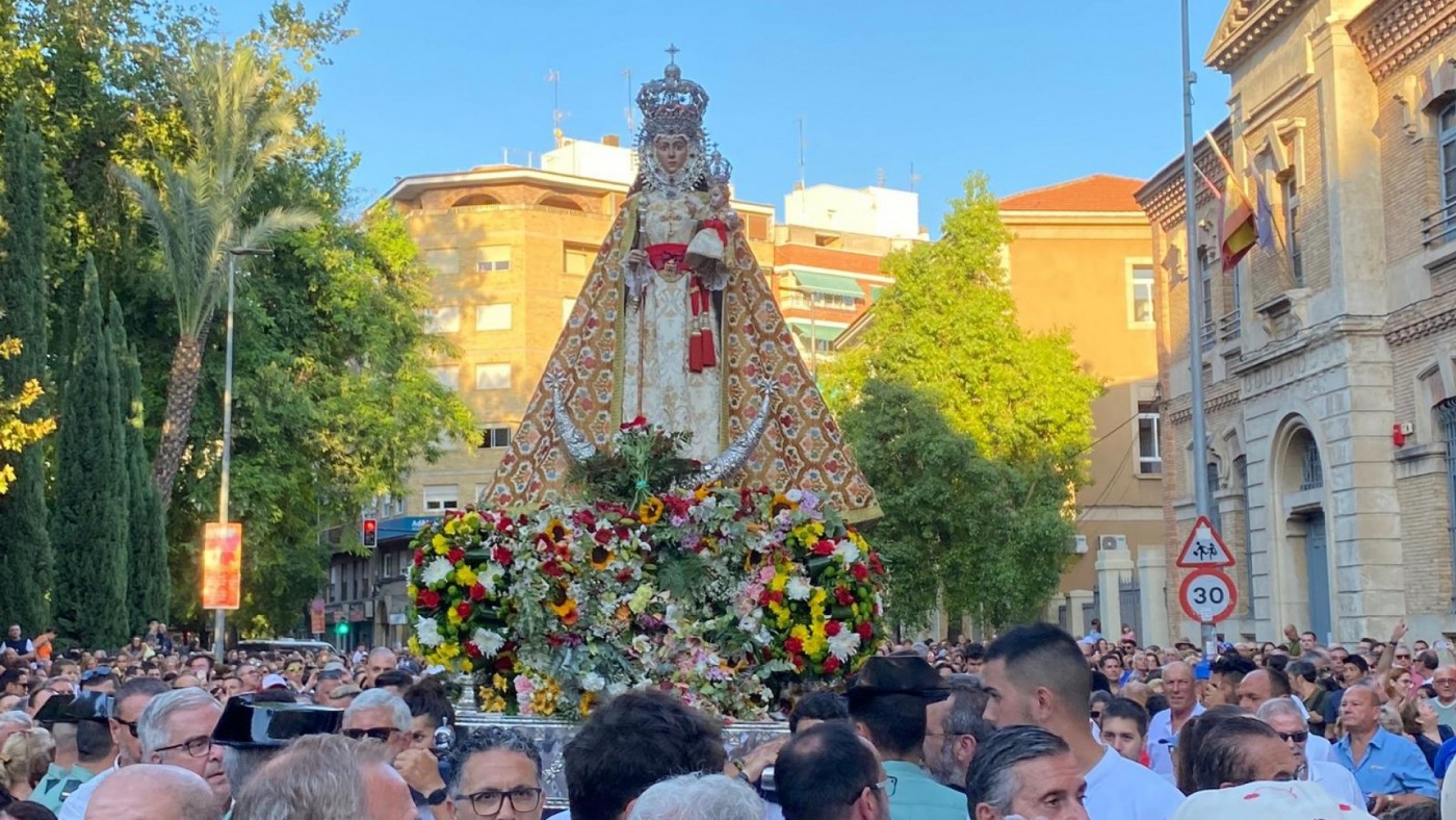 La Virgen de la Fuensanta llega a El Carmen e inaugura las Fiestas de Murcia 2023