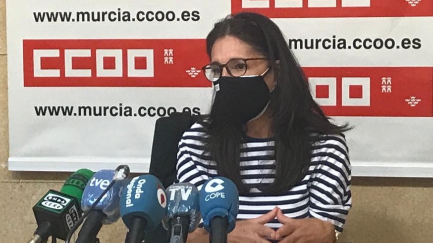 María Dolores García en rueda de prensa