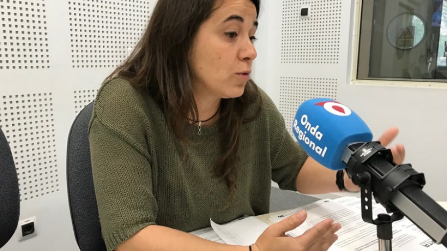 Yolanda Paredes, durante la entrevista en nuestro informativo matinal 'Región de Murcia Noticias'
