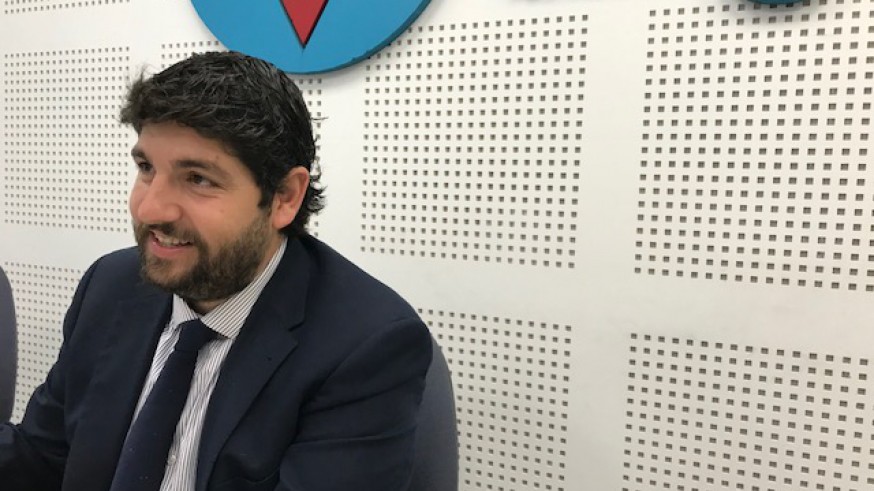 López Miras durante la entrevista en ORM