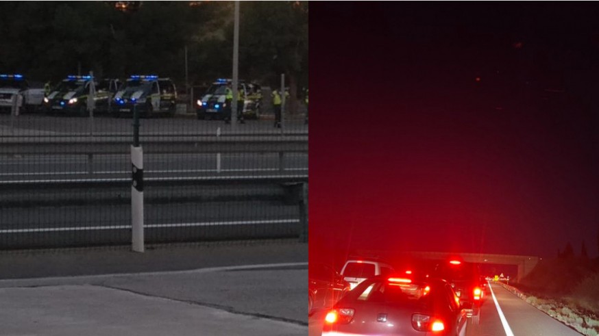 5 kilómetros de retención en la autovía del Noroeste-Río Mula por un control de la Guardia Civil 